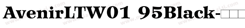 AvenirLTW01 95Black字体转换